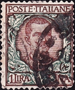 Италия 1901 год . Виктор Эммануил III . 1 L . Каталог 0,65 фунта. (2)